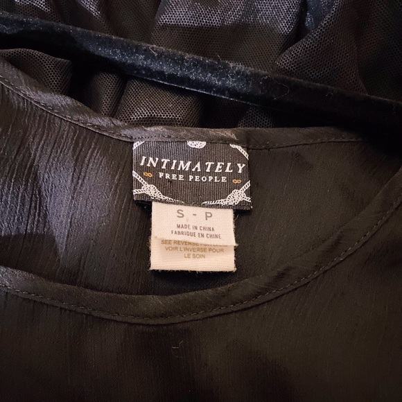 FREE PEOPLE INTIMATELY Sheer V-Neck Tank Dress with tiered bottom. SZ SM NWOT - Picture 11 of 13